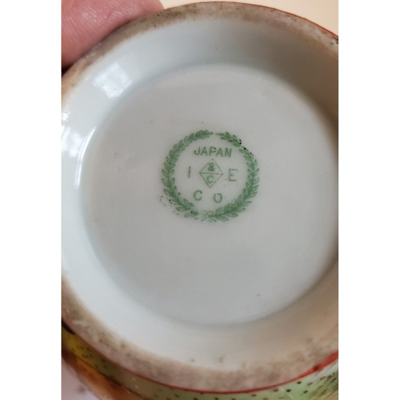 A Vintage Hand Painted Japanese Porcelain Ginger Jar I E & C Co Japan As-Is - Picture 3 of 12